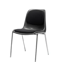 Stabelstol Oporto Xtra m. polster, blankt stel