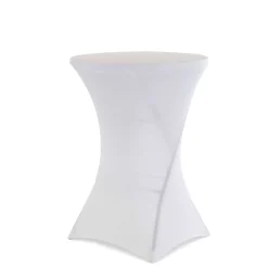 Ståbord American med dug, hvid