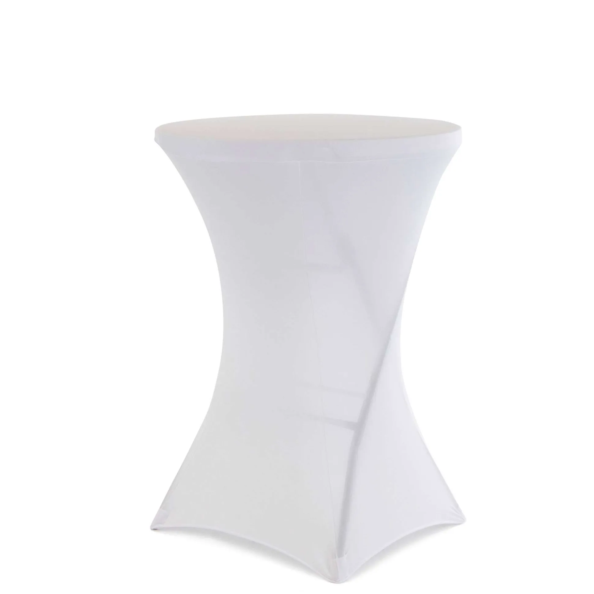 Ståbord American med dug, hvid