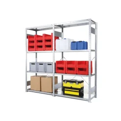 Stålreol Meta, 2 fag, 50x200x200h cm