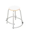 Taburet Flexi høj med fodstøtte hvid