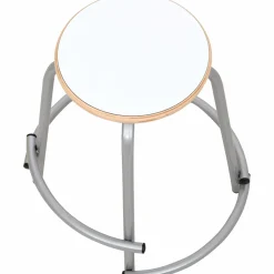 Taburet Flexi med fodstøtte hvid