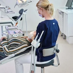 Taburet Round mellem mørkegrå/sand ryglæn