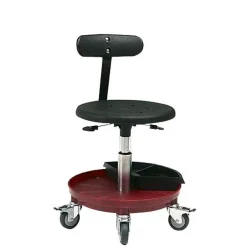 Taburet Smile m. værktøjshylde og ryglæn