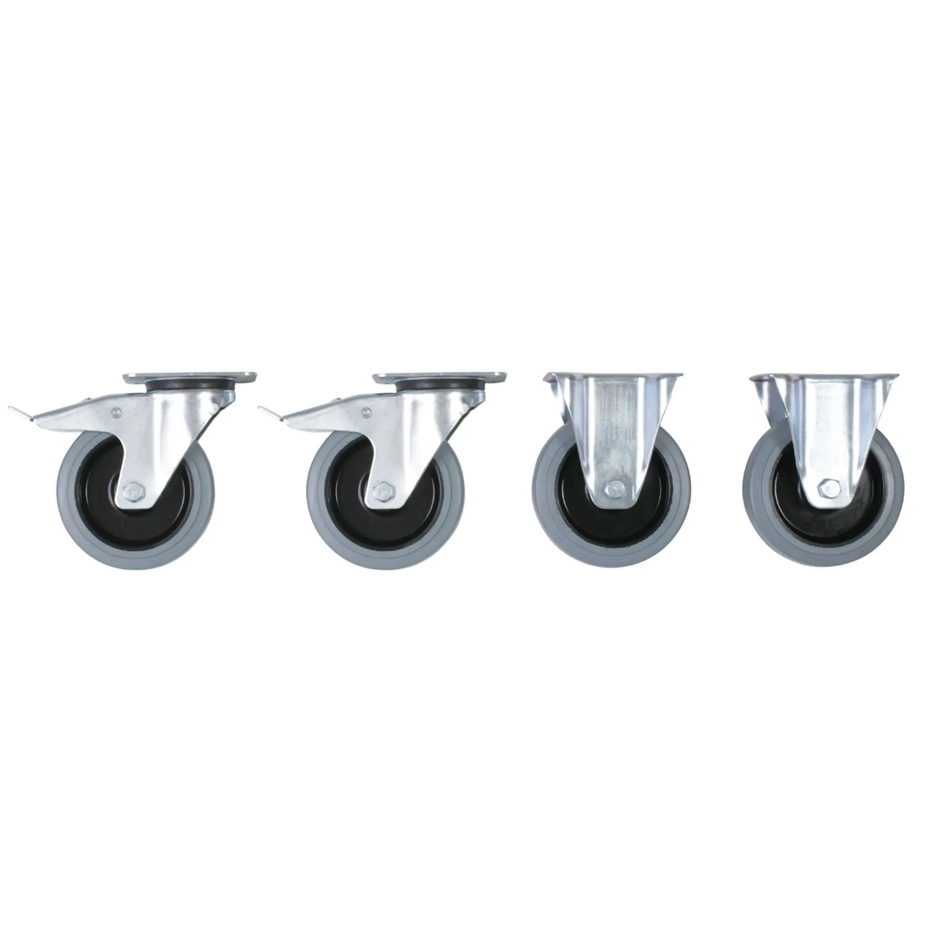 Tipcontainer, hjul i gummi Ø16 cm 4 stk