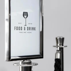 Topskilt A4 Classic i rustfrit stål