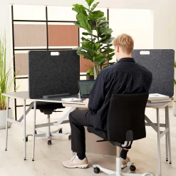 Transportabel bordskærm 70x55 cm, antracitgrå