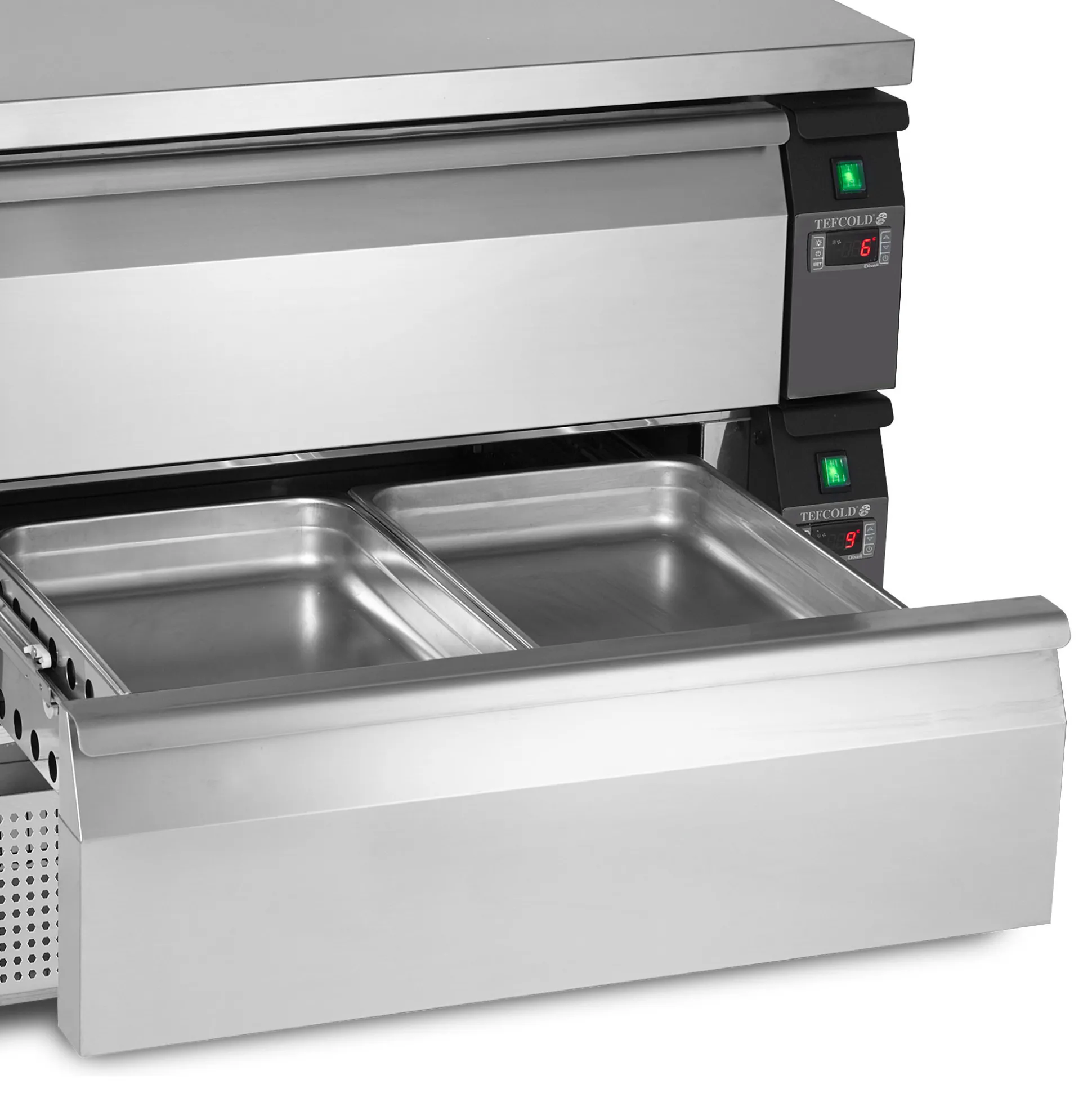 Underbord Tefcold UD2-2, rustfri stål
