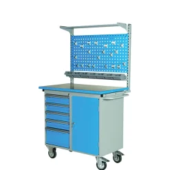 Værkstedsvogn med værktøjstavle