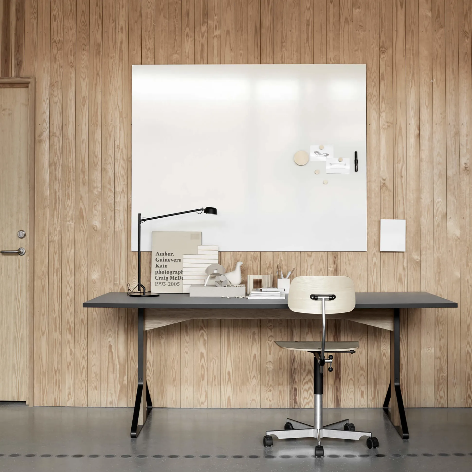 Whiteboard tavle Lintex AIR 119x99 cm, grå