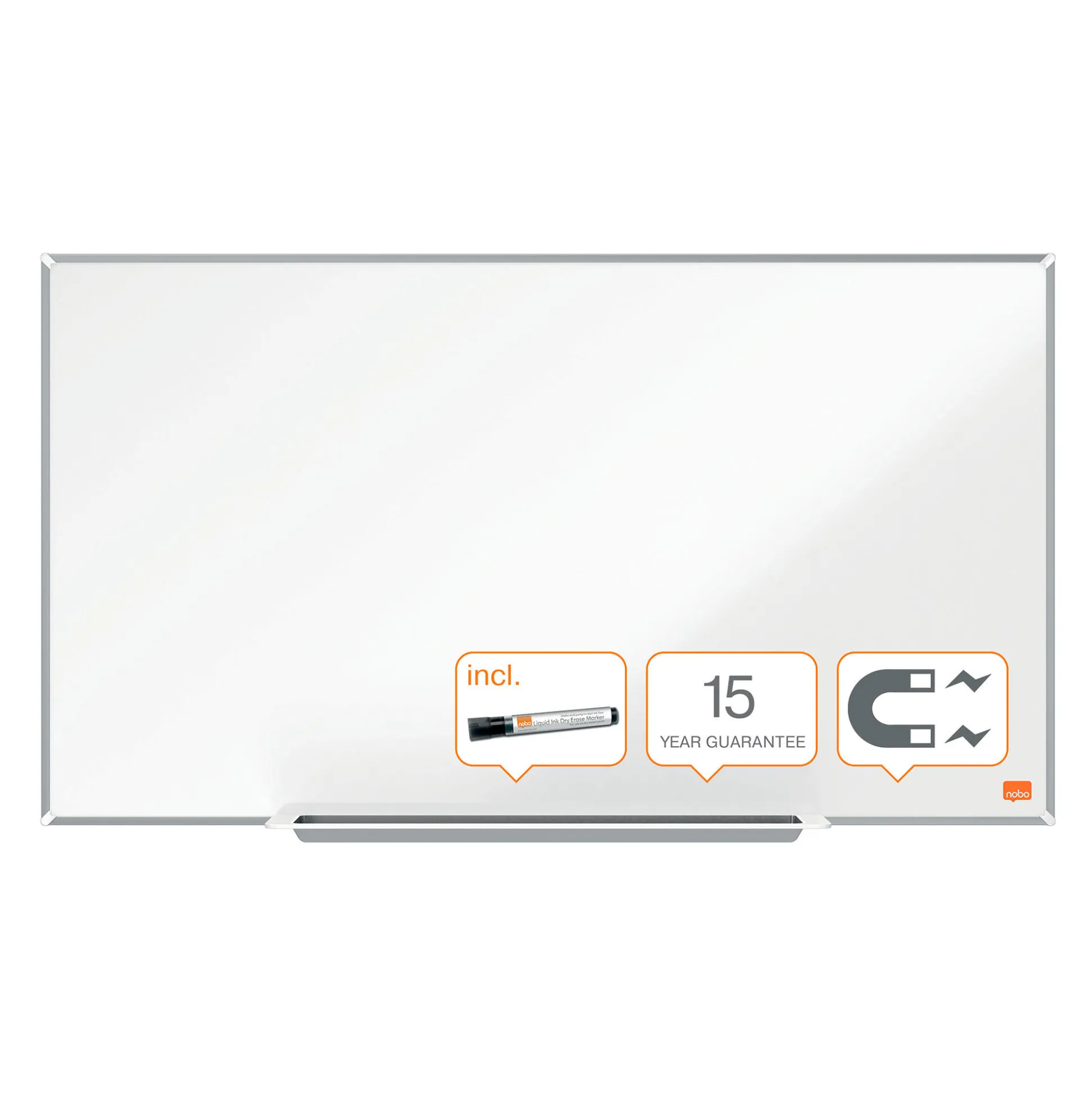 Widescreen whiteboard Nobo stål 71x40 cm