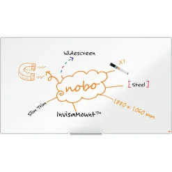 Widescreen whiteboard Nobo stål 188x106 cm